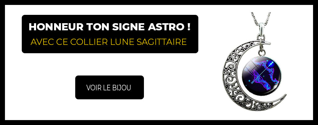 collier lune signe astro sagittaire