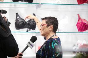 Liliana discussing Empreinte's Thalia bra with CityLine