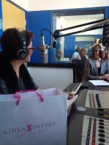 Liliana at the Sirius Radio offices