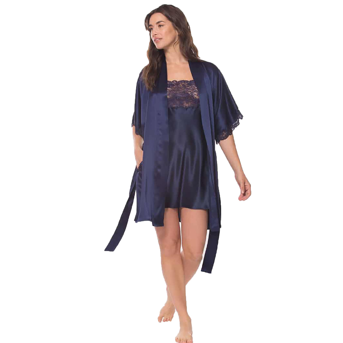 Christine Silk Boudoir Short Robe