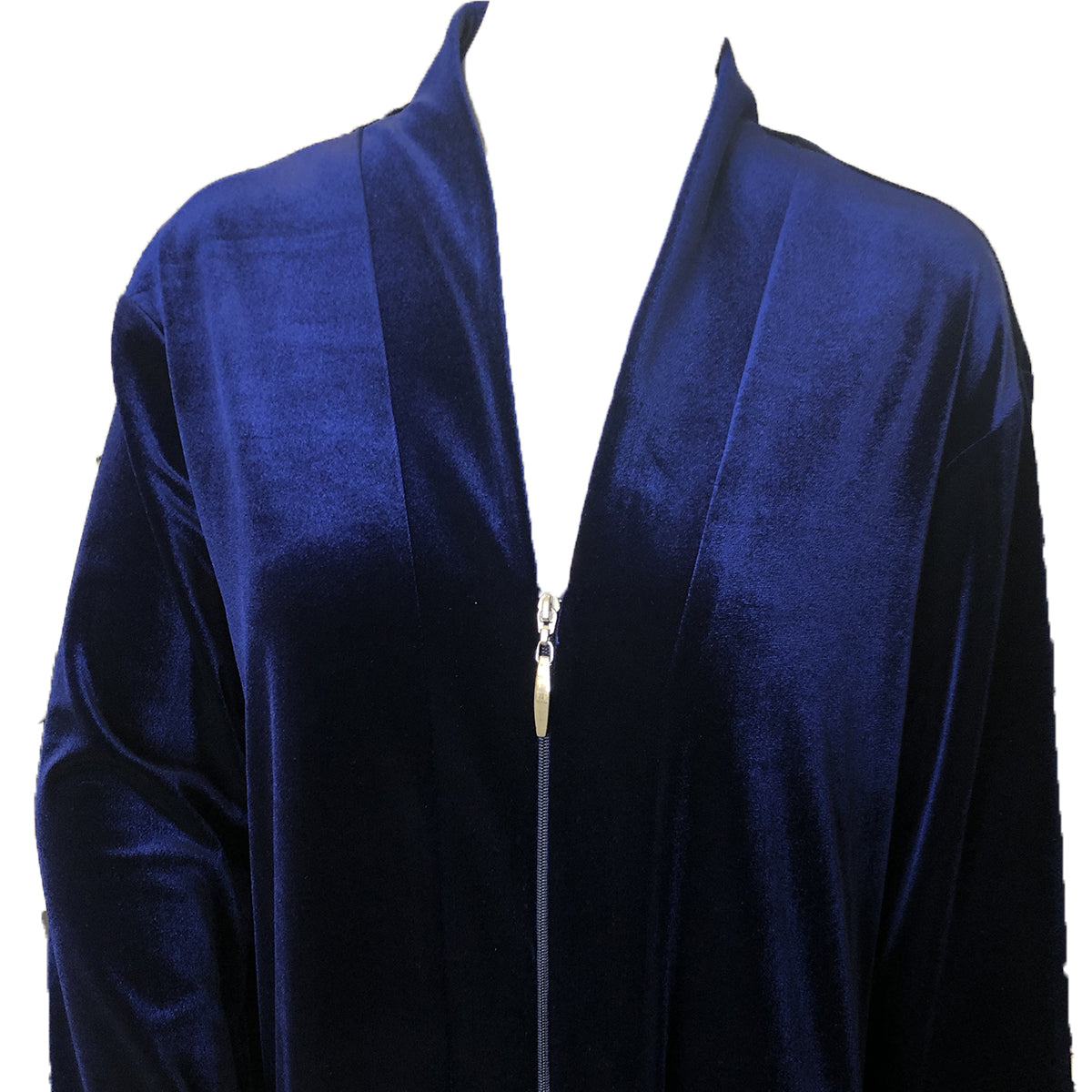 Diamond Tea LS Long Velvet Zip Up Robe