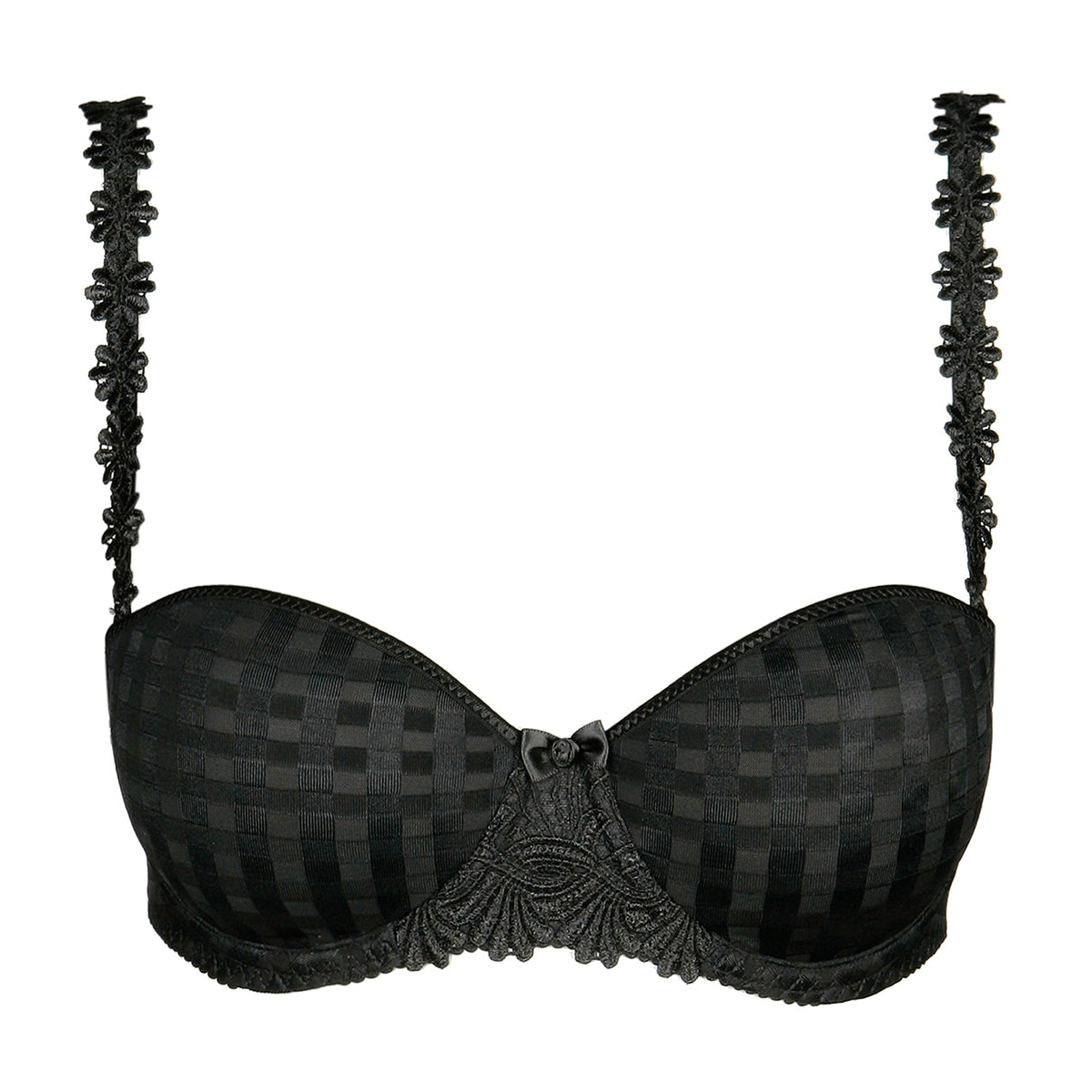 $118 Simone Perele Women's Black Solid Velia Strapless Bra Size EU 34F/ US  34DDD