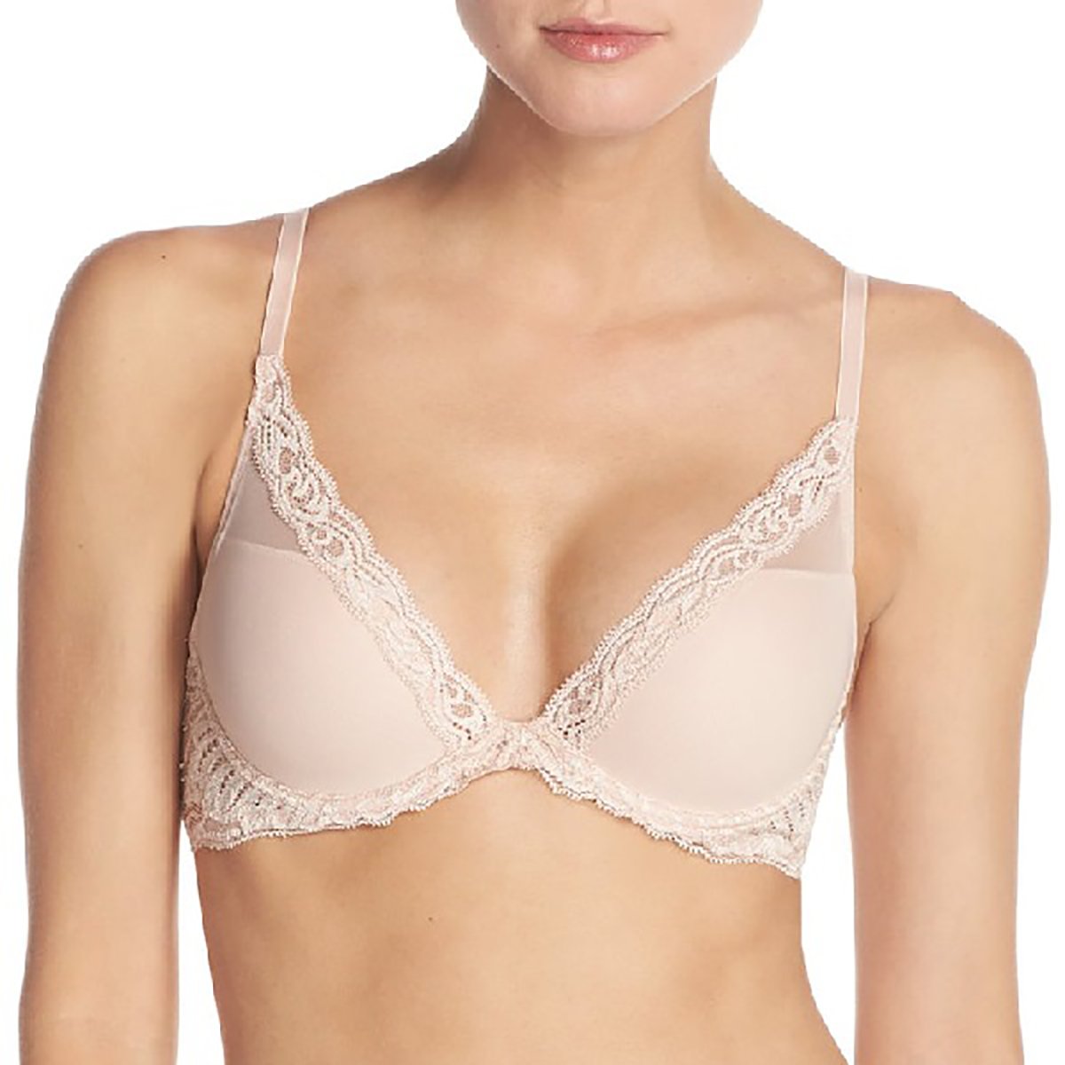 Feathers Contour Plunge Bra by Natori at ORCHARD MILE