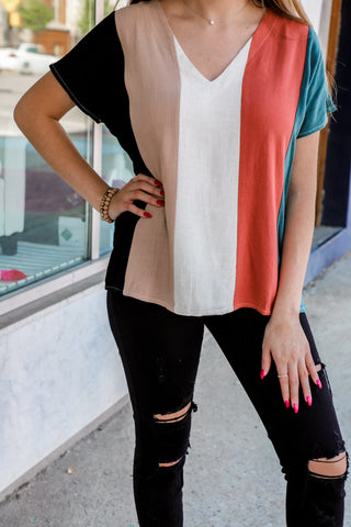 striped top from the rooted shoppe