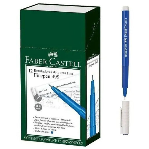 Rotulador punta fina 0.4 rojo 499 finepen faber castell - Ofimarket