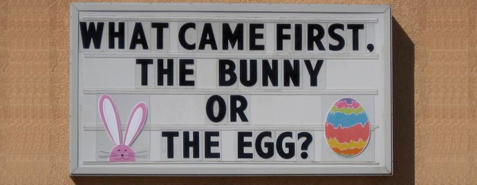 funny easter readerboard message with specialty panels