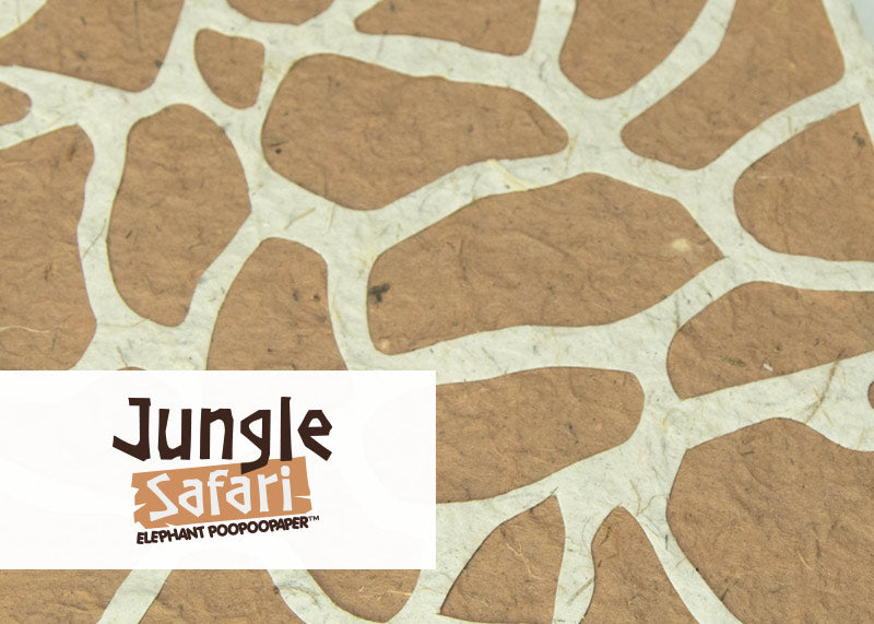 Eco-Friendly, Tree-free, Chemical free, sustainable POOPOOPAPER Jungle Safari Theme