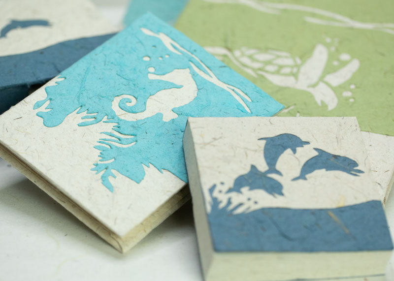 Eco-Friendly, Tree-free, Chemical free, sustainable POOPOOPAPER - Sea-Life Collection