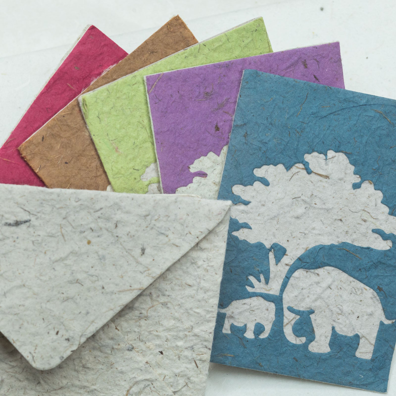 Eco-Friendly, Tree-free, Chemical free, sustainable Elephant POOPOOPAPER Blank Cards