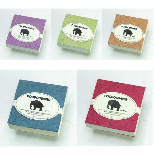 Classic Elephant POOPOOPAPER - Scratch Pad - Blue - (Set of 3)