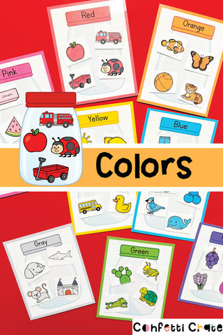 Preschool color sorting activity