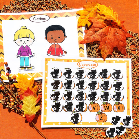 Fall busy book printables for preschoolers. You will love these fall learning activities for preschoolers and toddlers. 