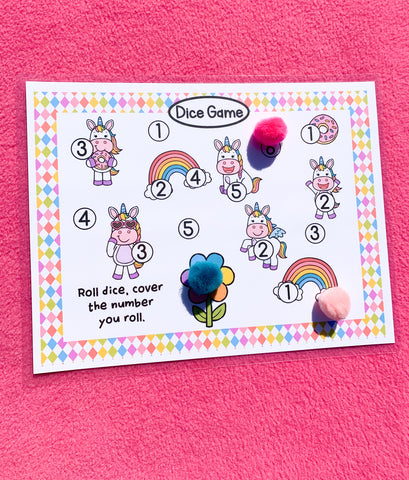 12 unicorn preschool learning activities in busy book printables. Your child will work on: colors, emotions, shapes, letters, dice game, patterns, puzzles, categorizing, counting, numbers, size, and play with the play dough mat. www.confetticrate.com