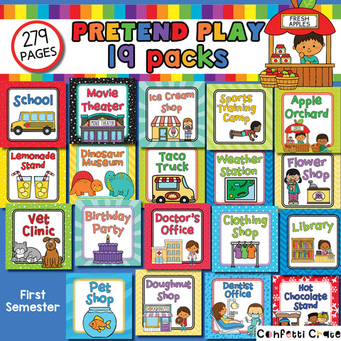 Dramatic play printables for preschoolers. 