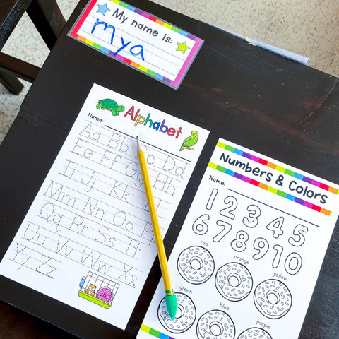 Playing school pretend printables for preschoolers. 