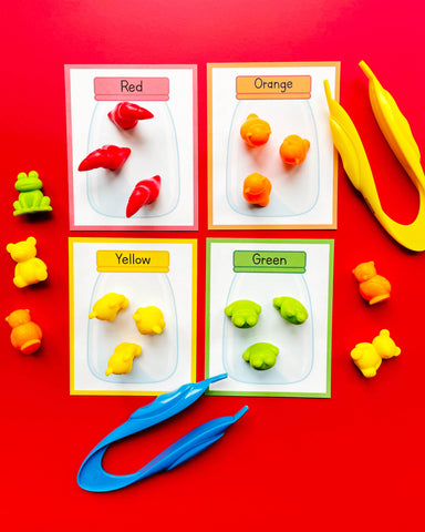 Color Sorting mats preschool activity