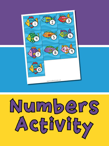 Preschool counting numbers 1-10 with bead threading. The perfect numbers activity that is also a fine motor activity. 