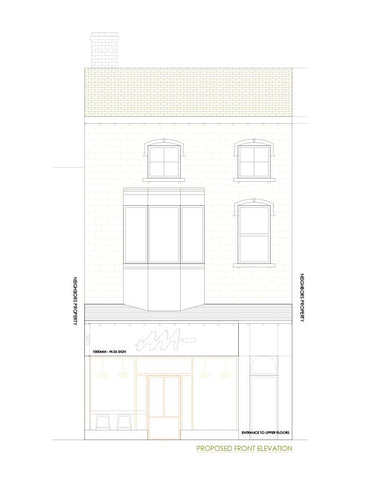The Original Front Elevation for AAA in Cold Bath Road 