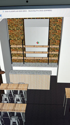 This is what the bar area was supposed to look like