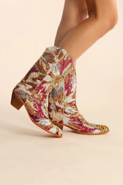 Sequin Western Boots