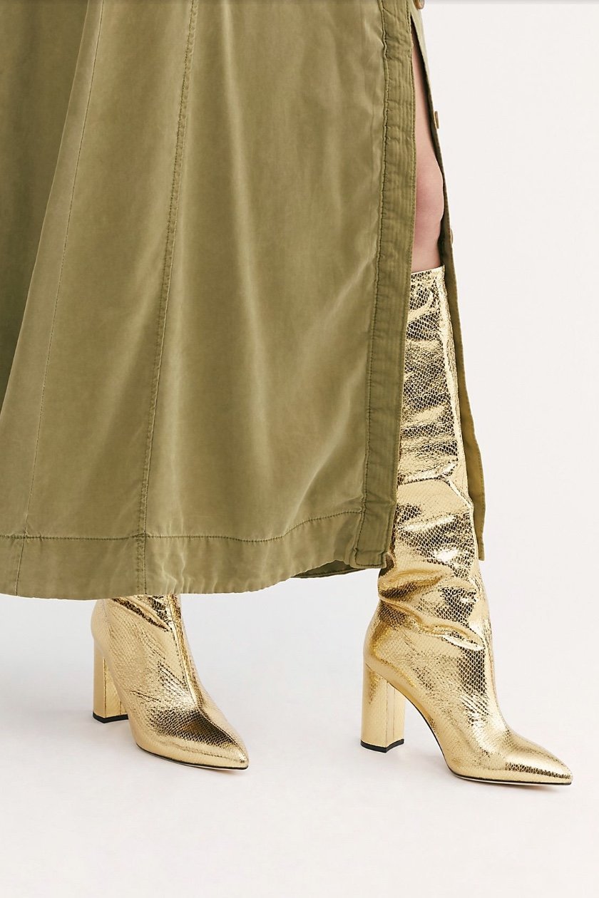 gold tall boots