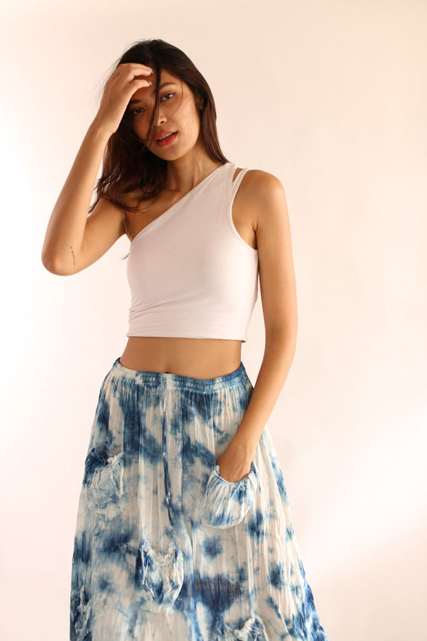 EMBROIDERED SKIRT LOUISE, hand made - MOMO NEW YORK - sustainable