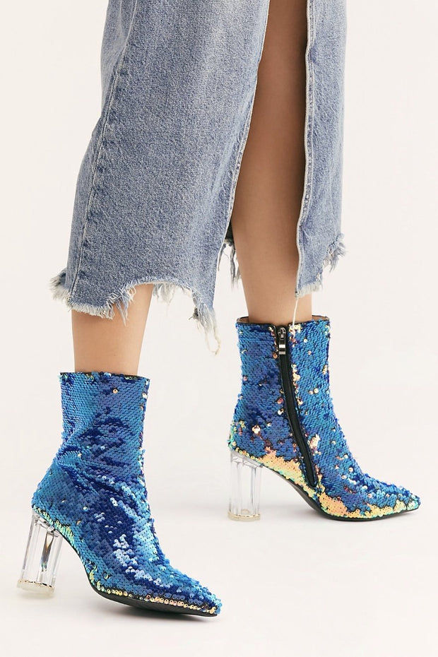 sequin boots