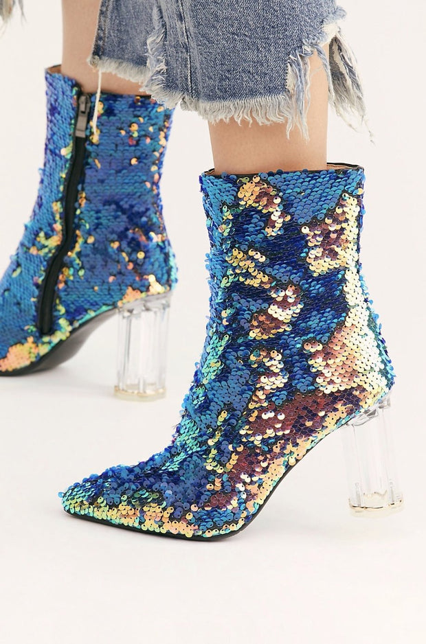 sequin boots