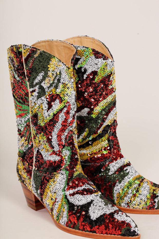 Sequin Embellished Slipper Boots, Per Una