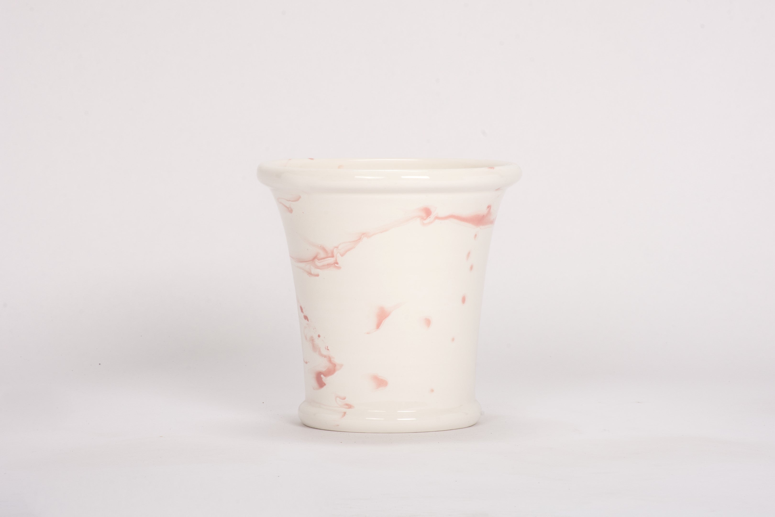 Medium Cache Pot in Pink Marble