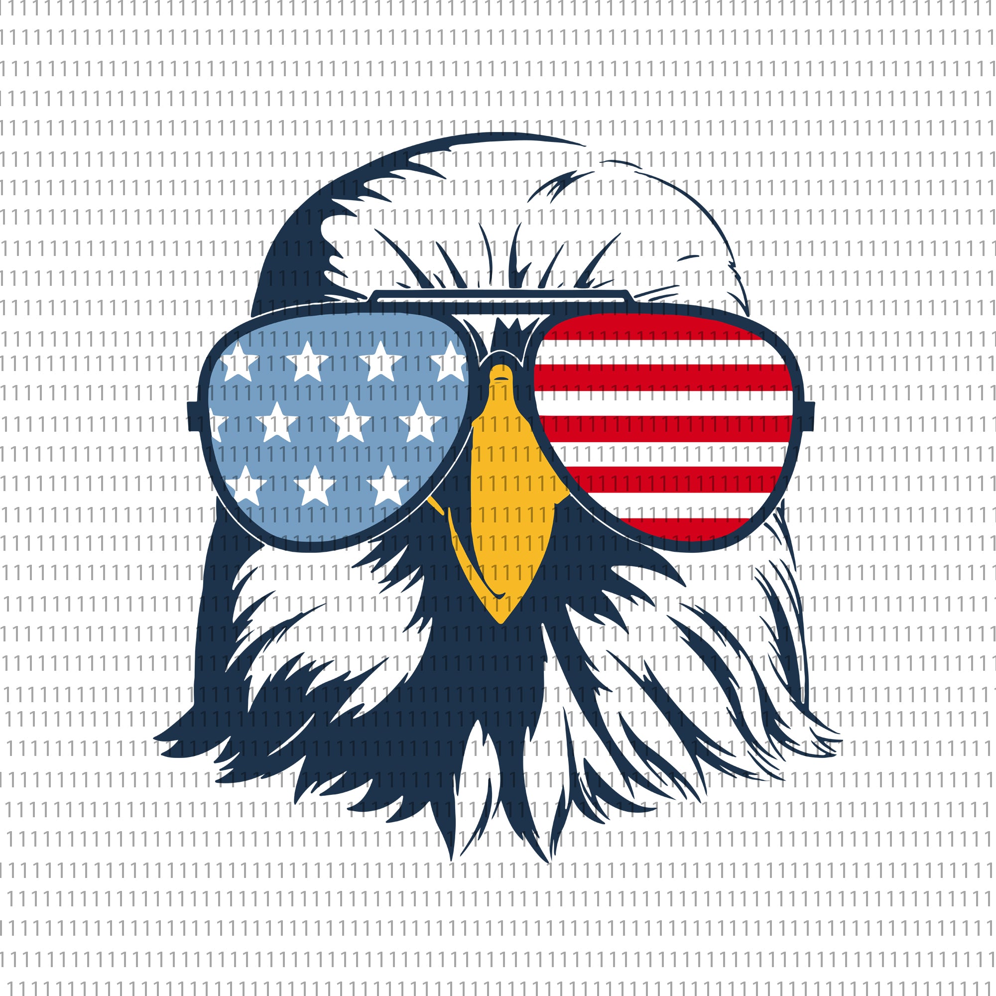Patriotic Eagle With Sunglasses Svg Patriotic Eagle With Sunglasses Buydesigntshirt