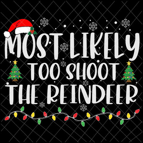 Most Likely To Play Bowling Ball With Santa Family Christmas SVG