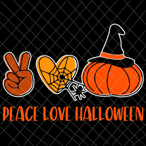 Peace Love Halloween 31 October SVG Files for Cricut Sublimation Files