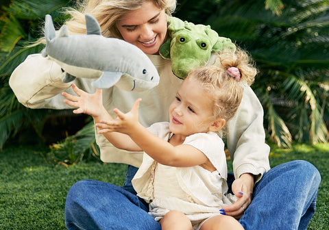 Warmies ocean-themed stuffed animals.