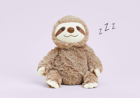 A sloth bedtime buddy from Warmies.