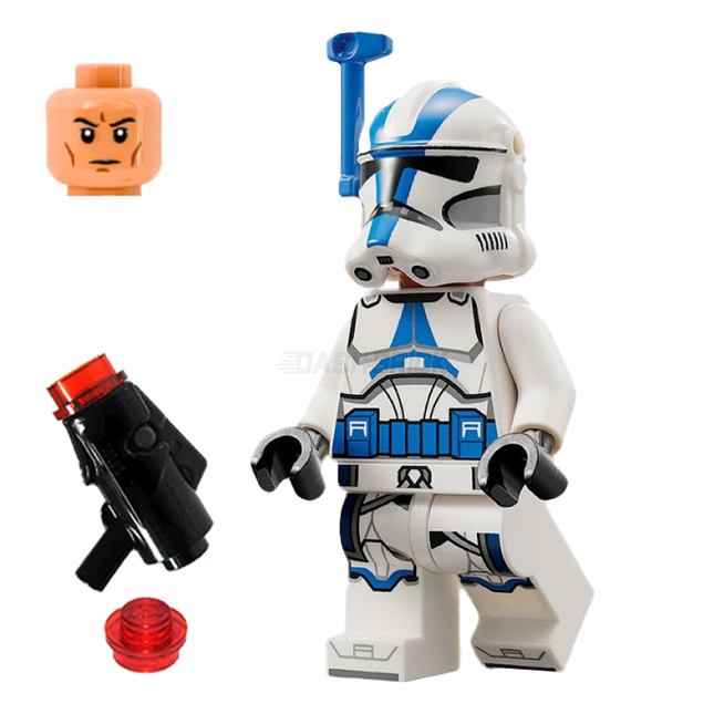 Clone Trooper Commander (Phase 1) - Bright Light Orange Arms, Nougat Head :  Minifigure sw1146