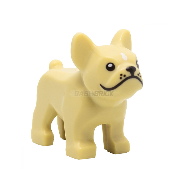 LEGO Minifigure Animal - Dog, Puppy, French Bulldog, White Spot on