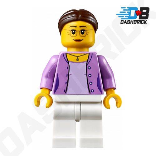 LEGO Minifigure - Grandma, Lavender Jacket, Hair in a Bun [CITY ...