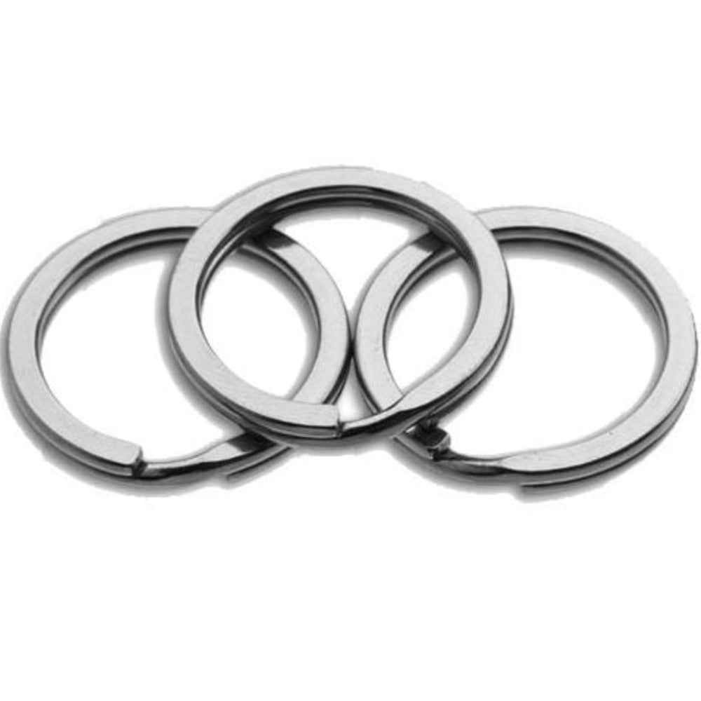 2024 Nwe 10x 50mm Keyring Split Ring Set Large Nickel Key Loop Sprung Hoop(sm1147