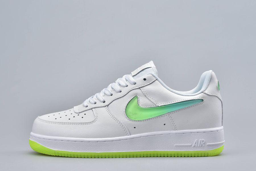 nike air force 1 low white hyper jade volt