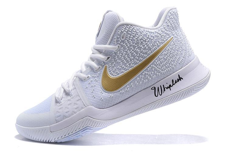 nike kyrie 3 white/metallic gold