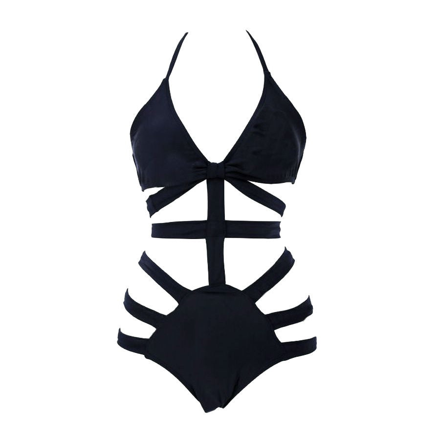 strappy cut out bikini