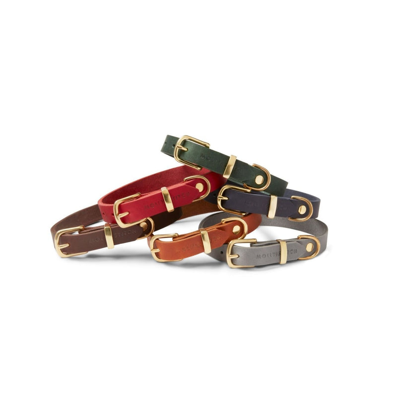 Butter Leather Dog Collar - Chili Red