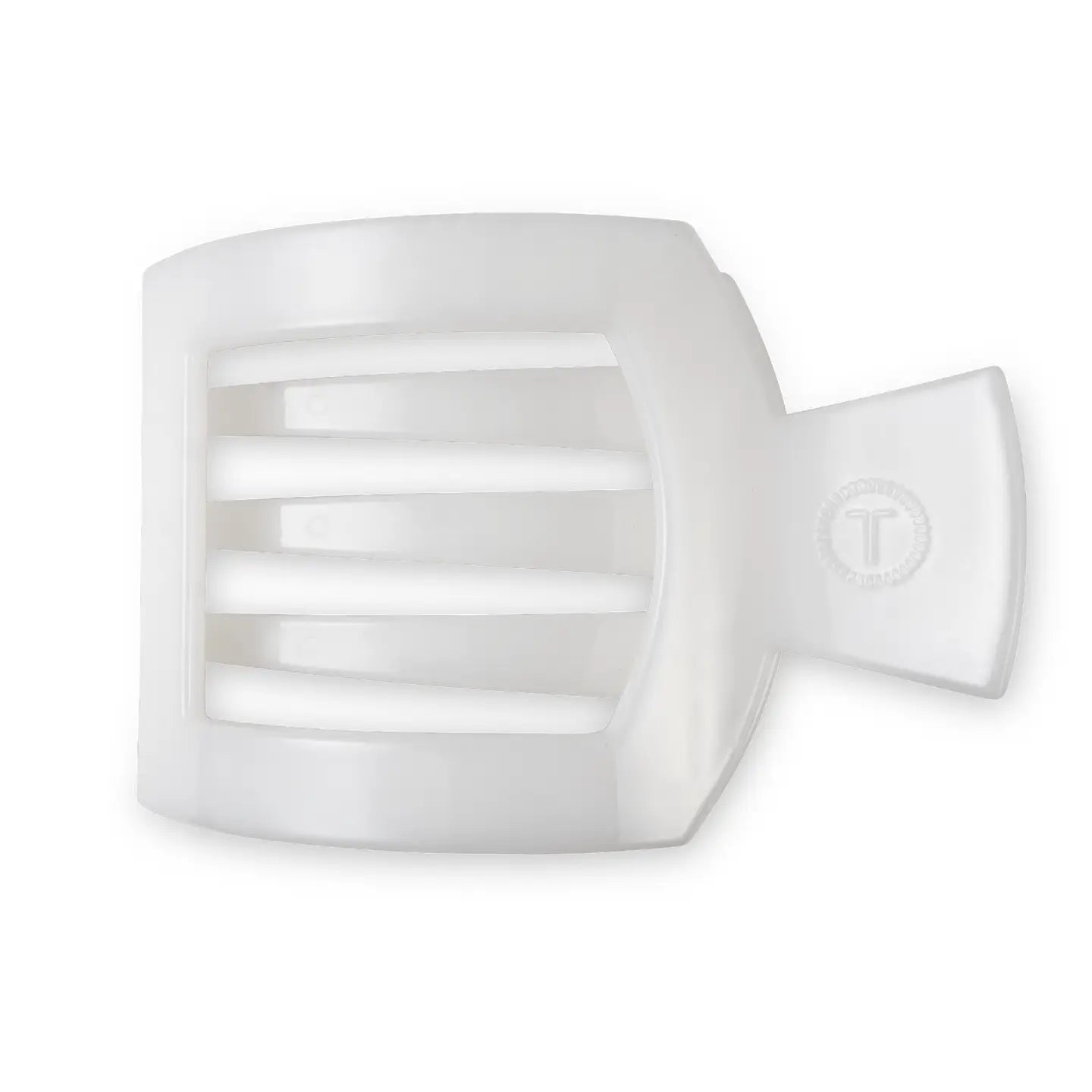 Teleties Coconut White Flat Square Clip