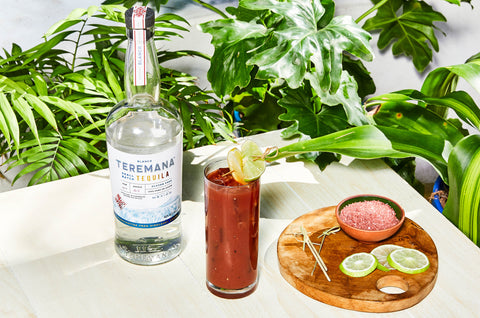 Bloody Maria cocktail with Teremana Blanco bottle