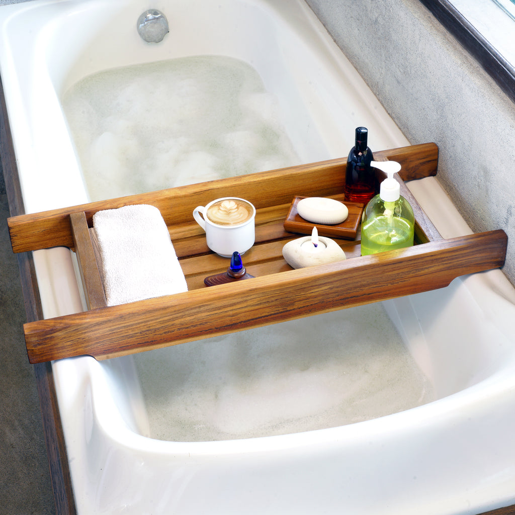 Devin 5-Slat Teak Bath Caddy