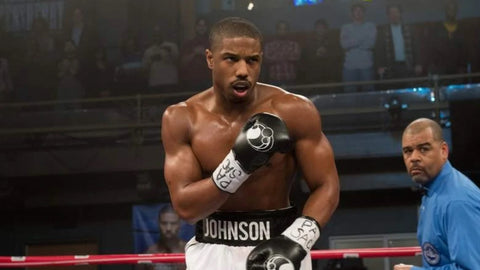 Adonis Creed Wearing Grant Boxing Gloves