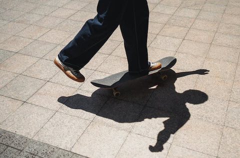 person skating in a sunny day