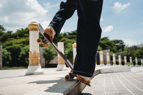 skateboard on road