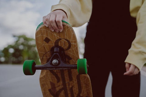 brown skateboard